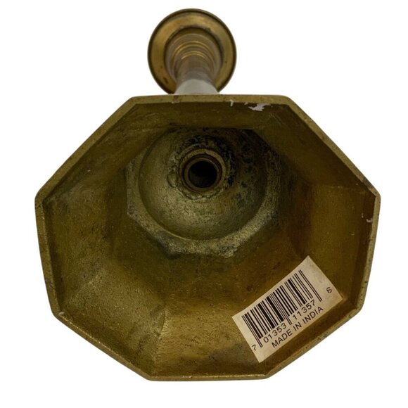 Vintage Brass Candlestick Holders Set Of 3 Graduated Heights Made in India - Picture 7 of 7